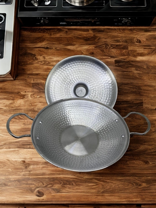 Şehzademutfak 20CM Kapaklı Alüminyum El Yapımı Işçilik Saç Tava