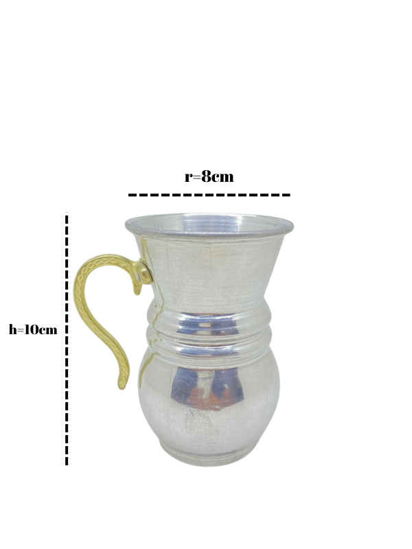 10 Parça El Yapımı Alüminyum Set – Bardak, Sürahi, Şekerlik, Çerezlik, Tepsi