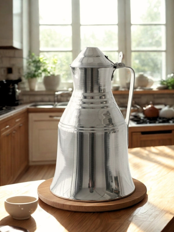 Şehzade Mutfak El Yapımı Alüminyum Güğüm 37 cm Yükseklik – 22 cm Çap – Su & Süt Taşıma Kabı