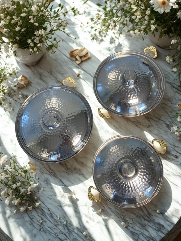 Şehzademutfak Bakır Görünümlü Alüminyum 3'lüyumurta Tava Seti